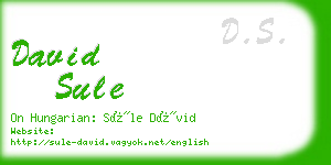 david sule business card